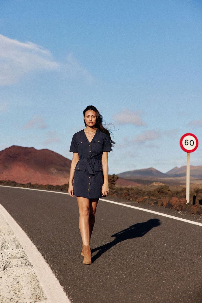 La Petite étoile Robe Courte Marine - Raya