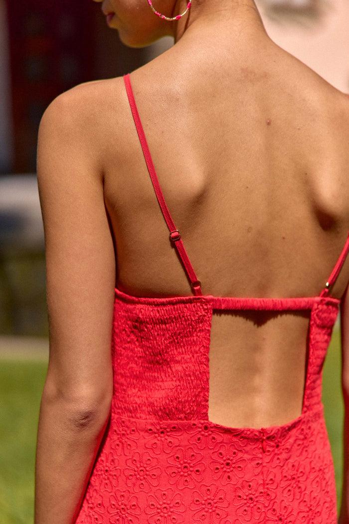 La Petite étoile Robe Dos Nu Rouge - Rindra