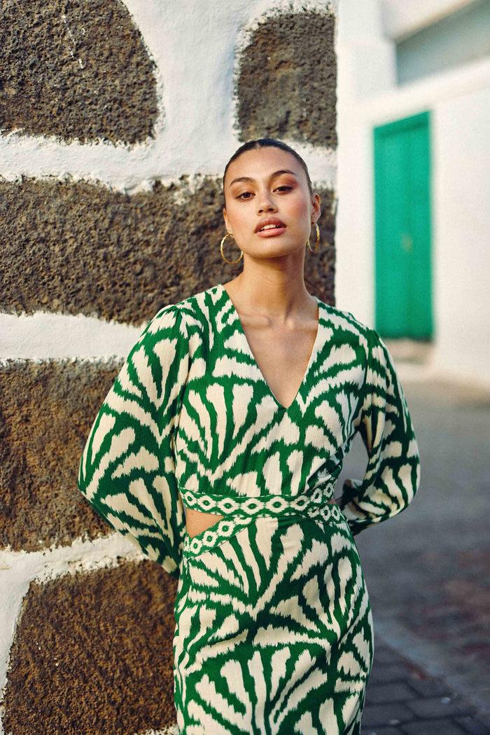 la petite étoile Robe droite imprimée vert - Royce