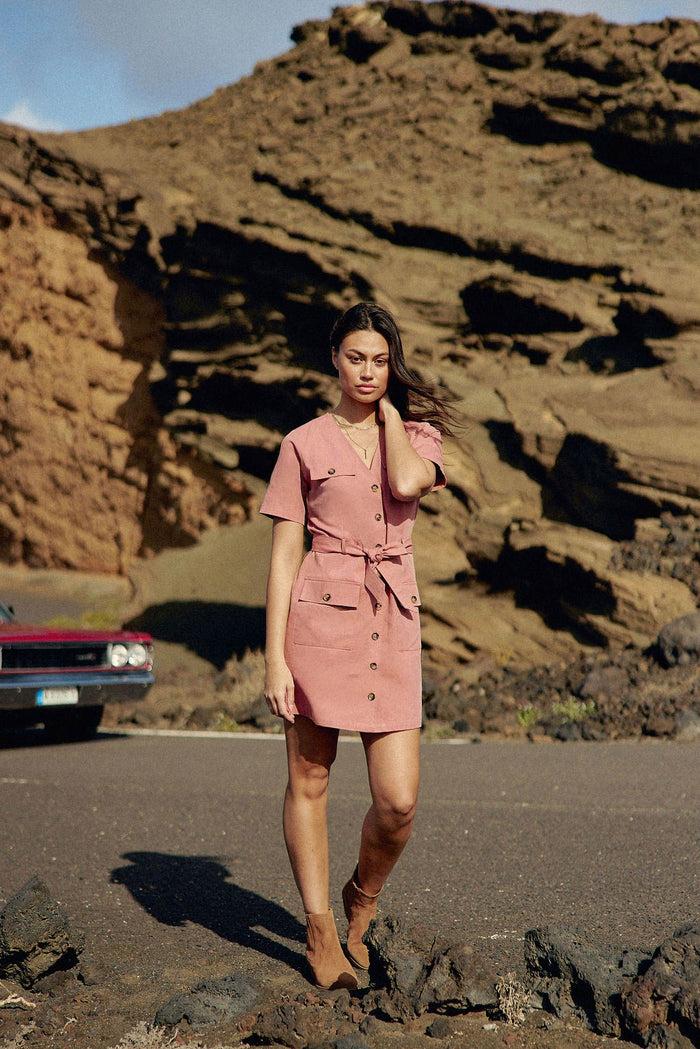 La Petite étoile Robe Droite Rose - Raya