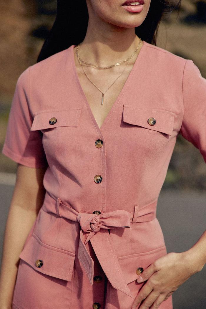 la petite étoile Robe droite rose - Raya