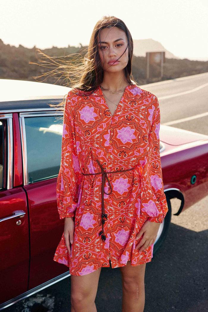 la petite étoile Robe évasée orange - Ruy