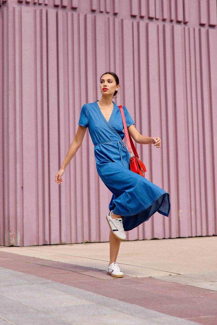 La Petite étoile Robe Longue Denim Wash - Riley