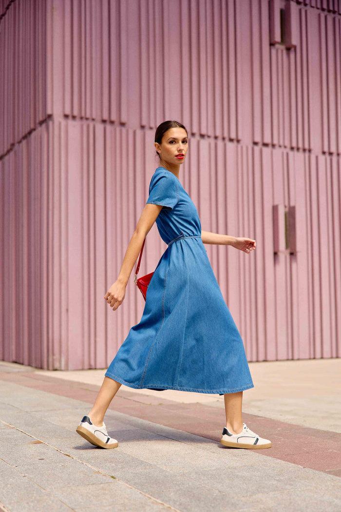 La Petite étoile Robe Longue Denim Wash - Riley