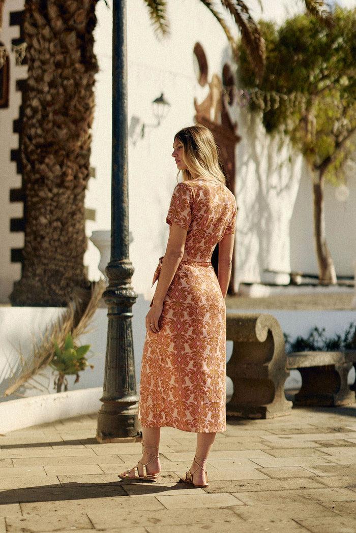La Petite étoile Robe Midi Imprimé Floral - Rollene