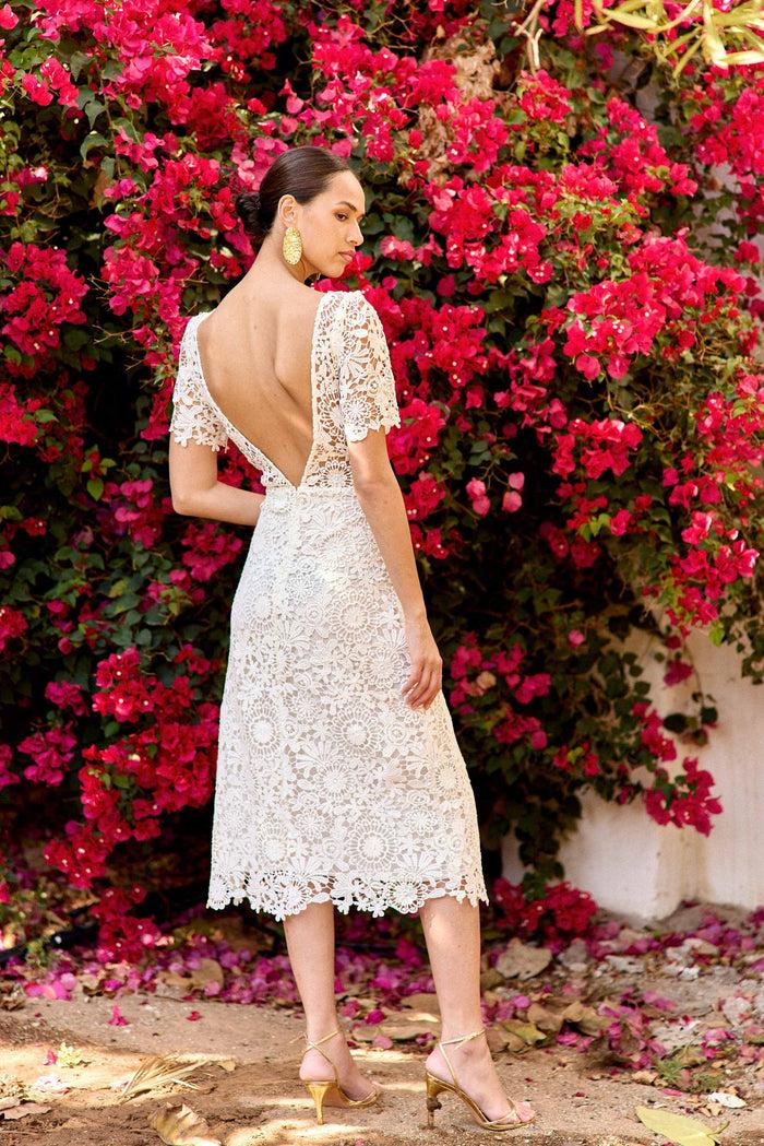 La Petite étoile Robe Midi Ivoire - Rinesa