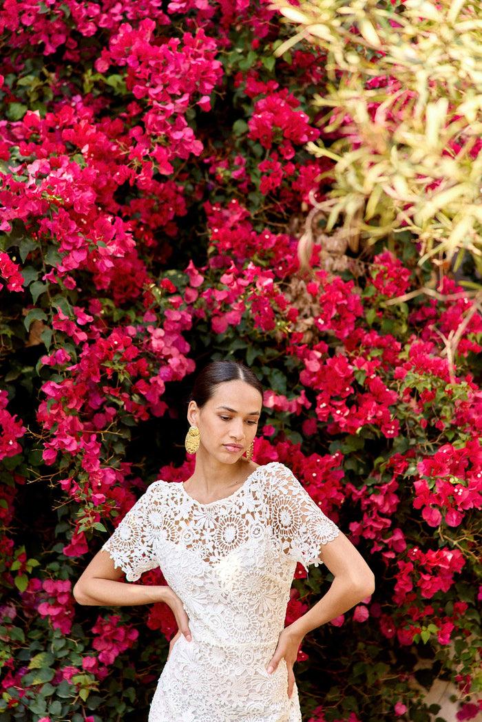 La Petite étoile Robe Midi Ivoire - Rinesa