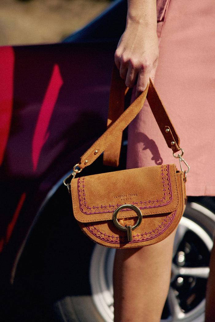La Petite étoile Sac Cuir Brodé Camel - Jim