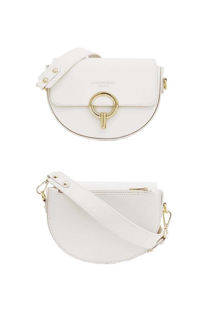 La Petite étoile Sac Cuir Jim - Blanc