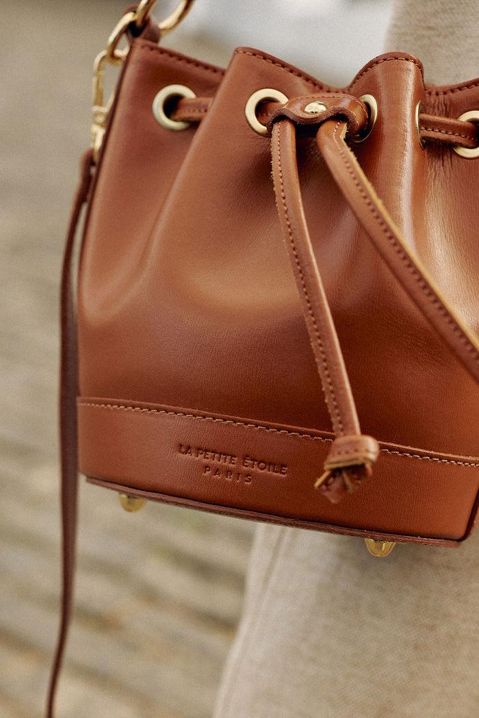 La Petite étoile Sac En Cuir Camel - Aimmy