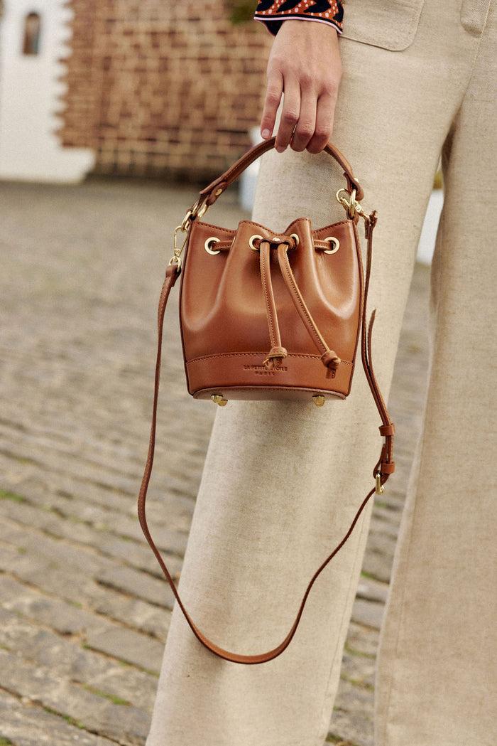 la petite étoile Sac en cuir camel - Aimmy