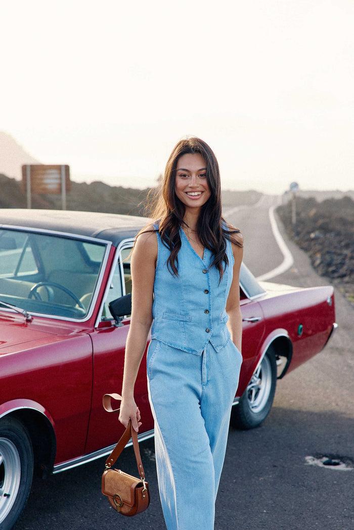 La Petite étoile Sac En Cuir Camel - Jim