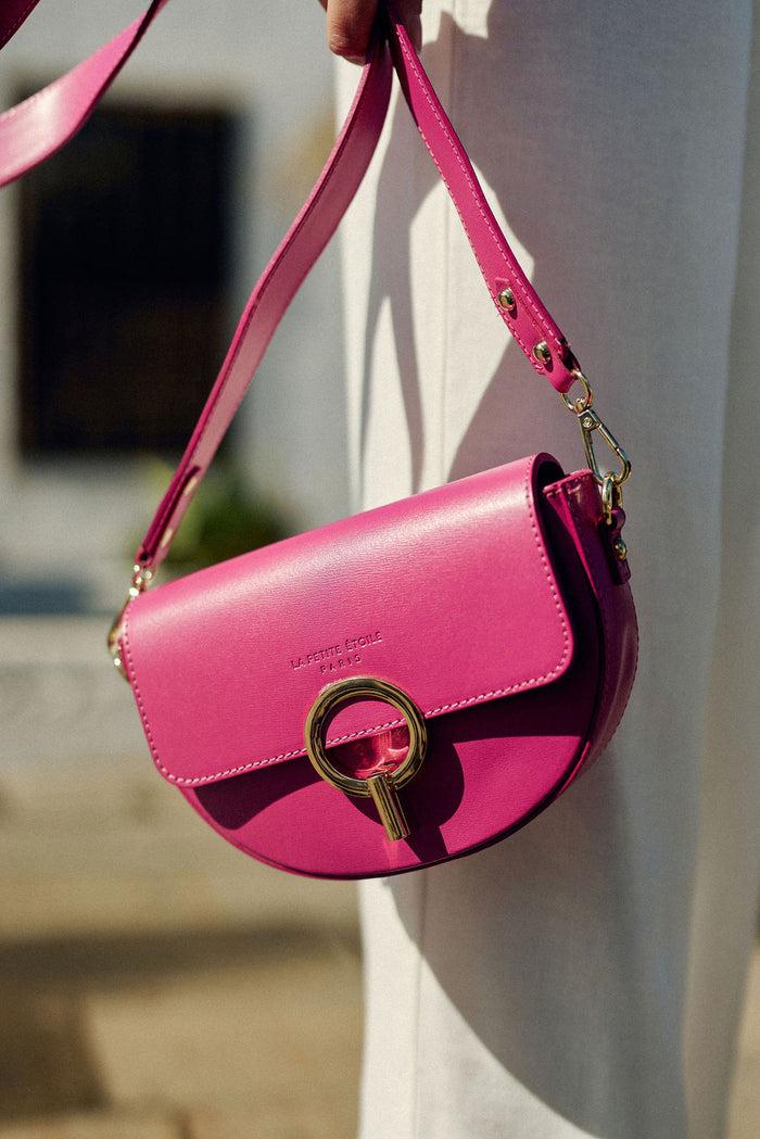 la petite étoile Sac en cuir fuchsia - Jim