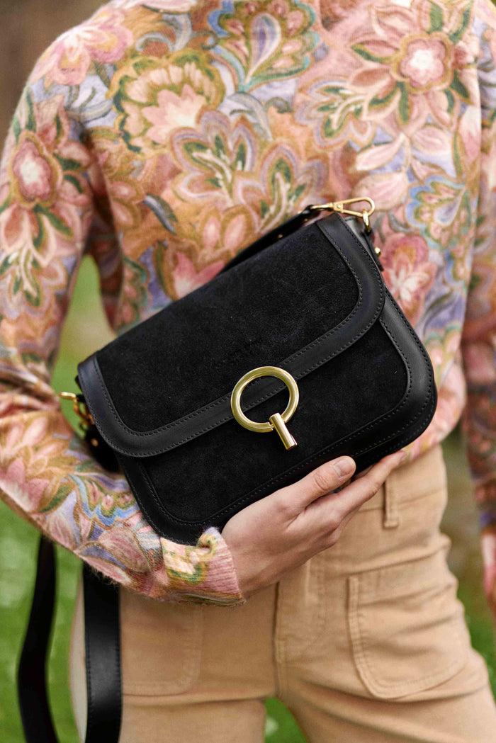 la petite étoile Sac en cuir James - Noir