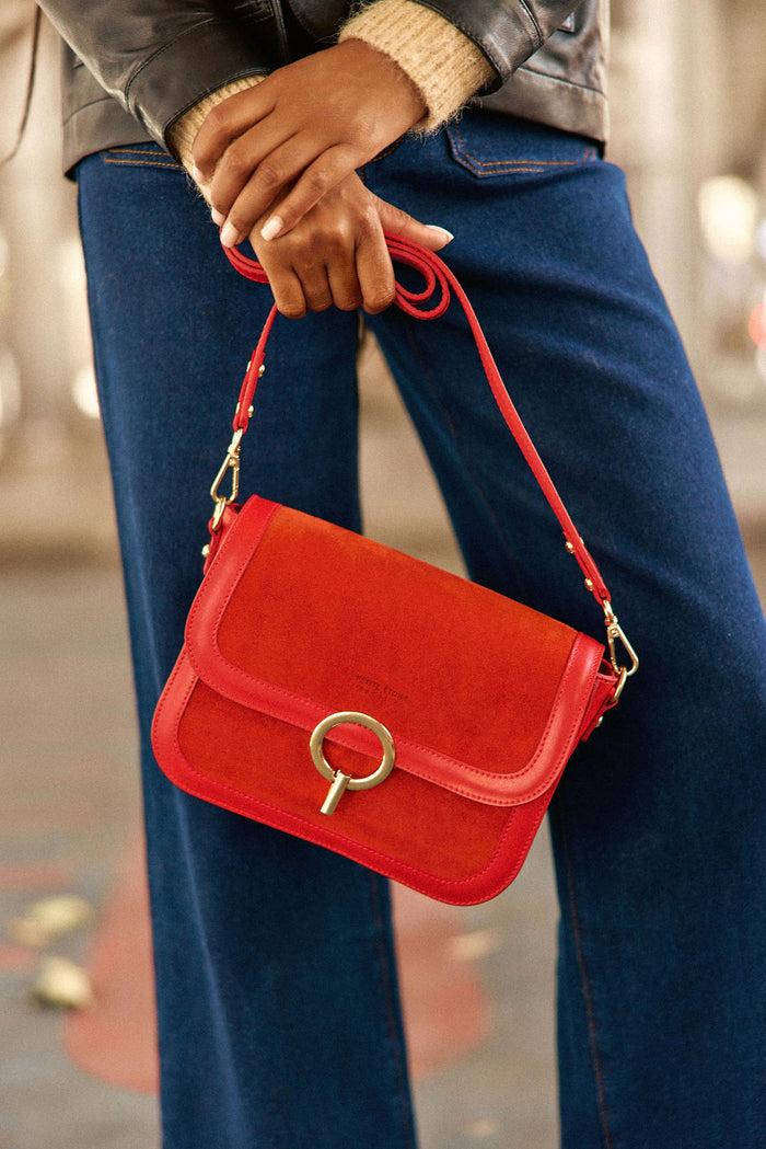la petite étoile Sac en cuir James - Rouge