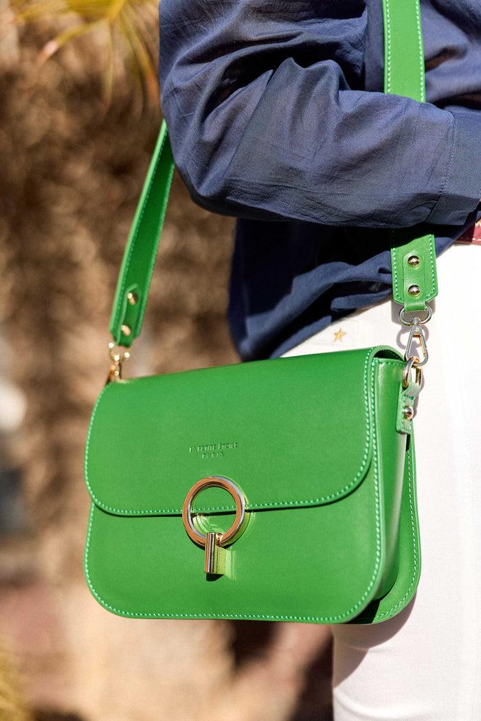 la petite étoile Sac en cuir James - Vert