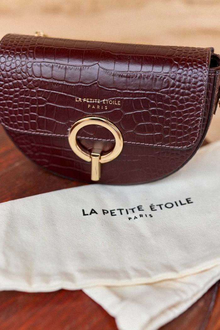 La Petite étoile Sac Jim - Croco Marron