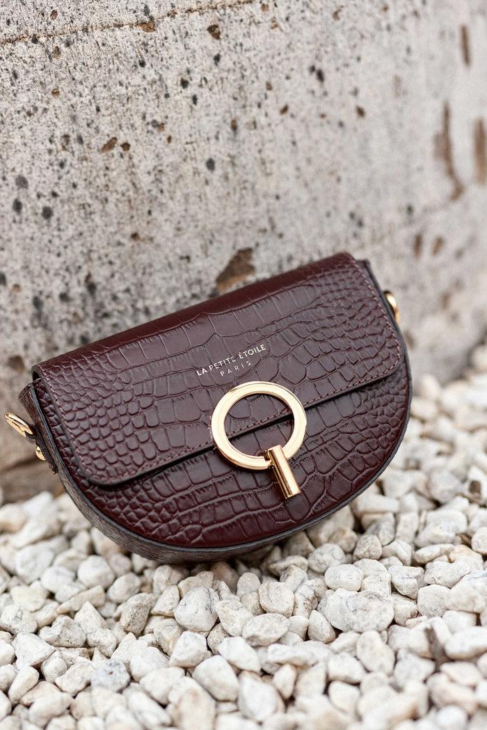 la petite étoile Sac Jim - Croco Marron