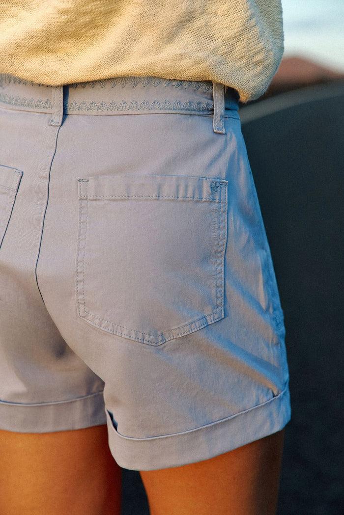 la petite étoile Short taille haute bleu - Soeli