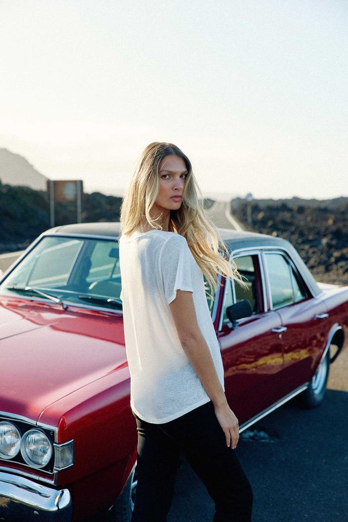 La Petite étoile T-shirt Col Rond écru - Tia