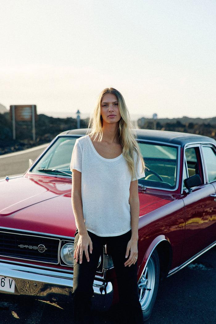 La Petite étoile T-shirt Col Rond écru - Tia