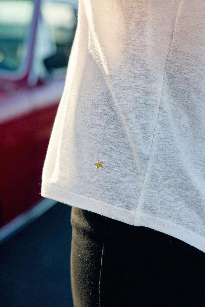 La Petite étoile T-shirt Col Rond écru - Tia