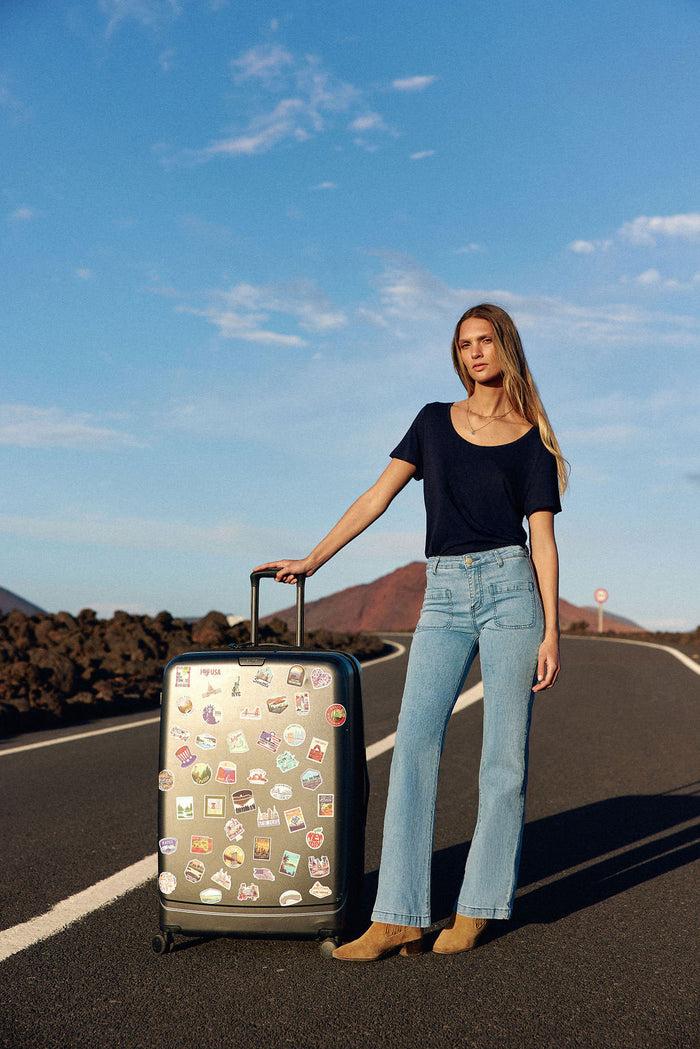 La Petite étoile T-shirt Col Rond Marine - Tia