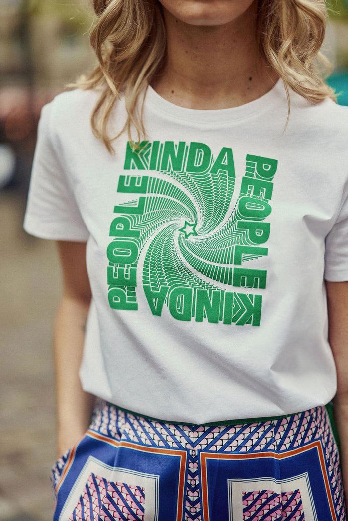 la petite étoile T-shirt imprimé écru/vert - Tinda