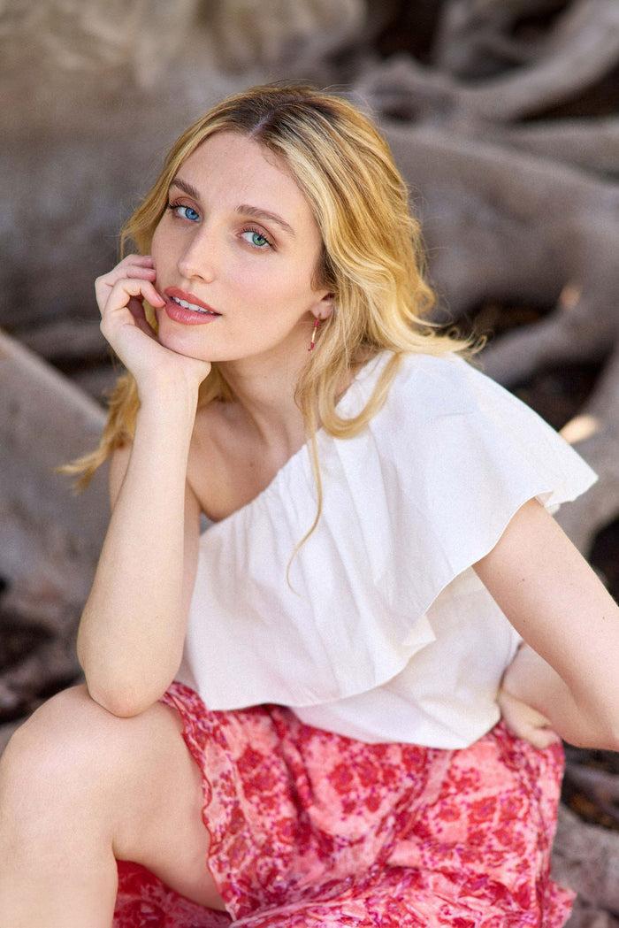 la petite étoile Top asymétrique ivoire - Tilly