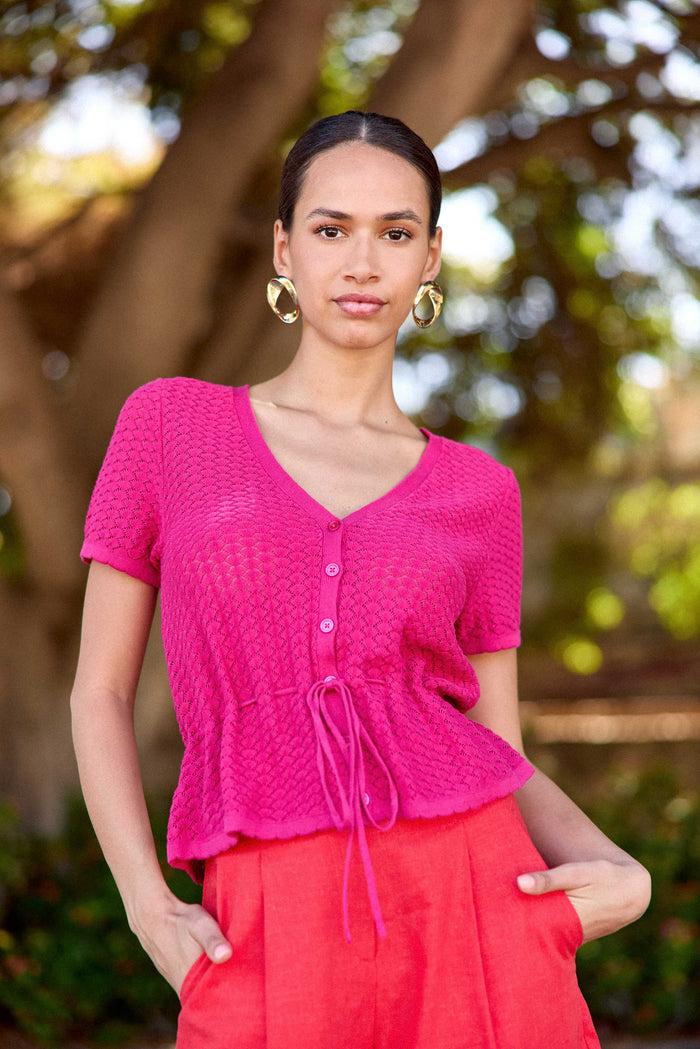 La Petite étoile Top En Maille Fuchsia - Mallory