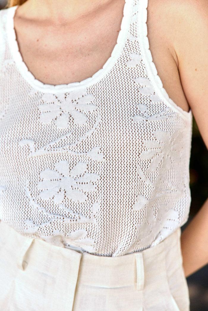 la petite étoile Top en maille ivoire - Magalie