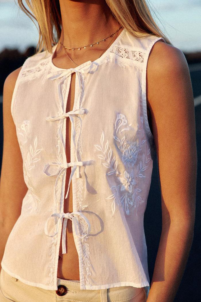 la petite étoile Top sans manches blanc - Tery