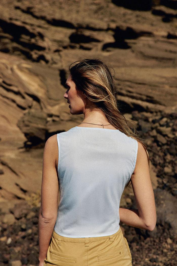 La Petite étoile Top Sans Manches Bleu Ciel - Tery