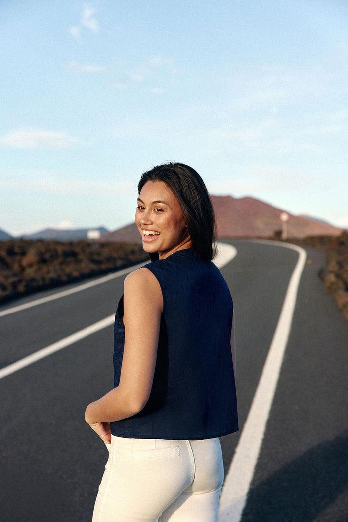 La Petite étoile Top Sans Manches Marine - Tery