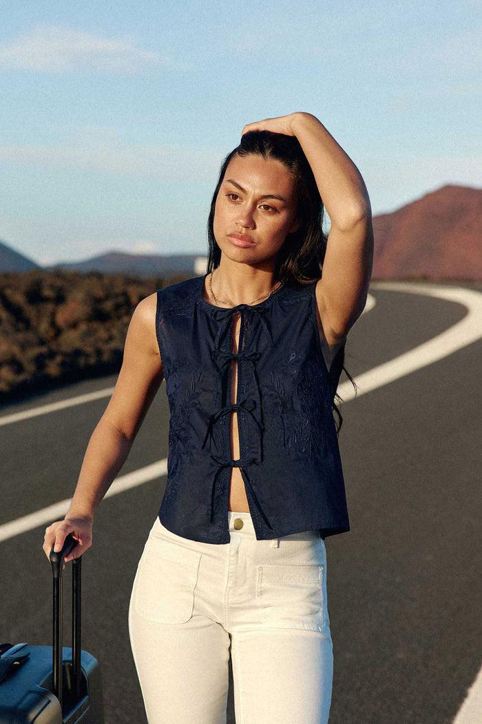 la petite étoile Top sans manches marine - Tery