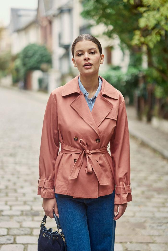 La Petite étoile Trench Court Vieux Rose - Narago