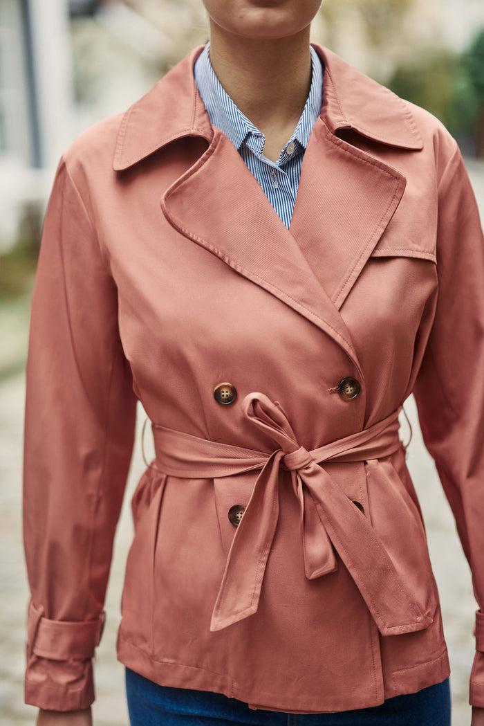 la petite étoile Trench court vieux rose - Narago