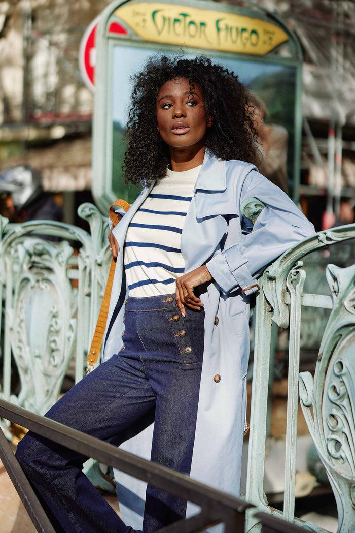 La Petite étoile Trench Long Bleu Ciel - Farago