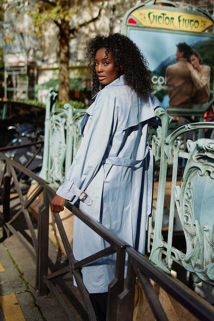 La Petite étoile Trench Long Bleu Ciel - Farago