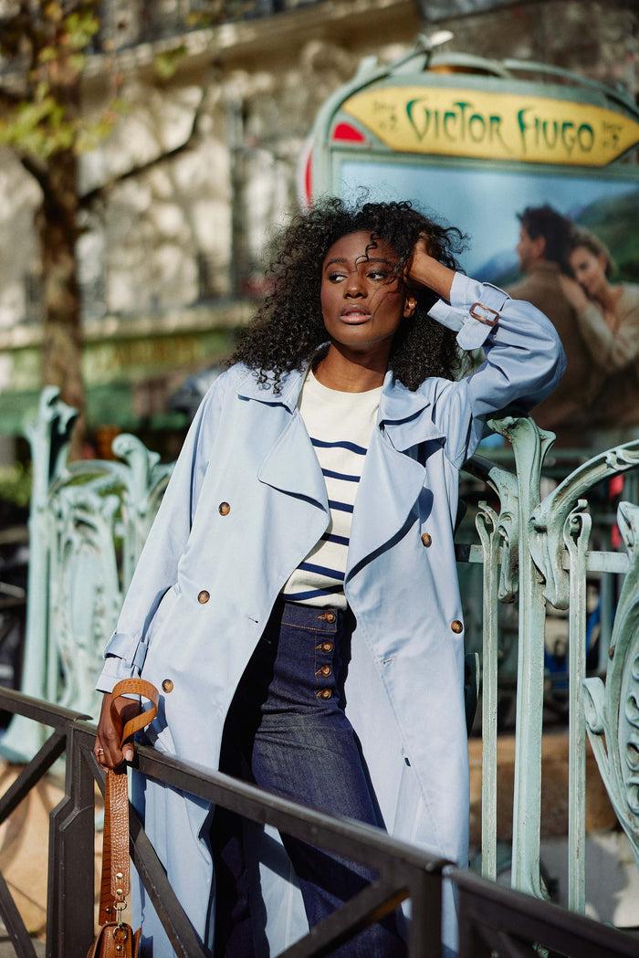 la petite étoile Trench long bleu ciel - Farago