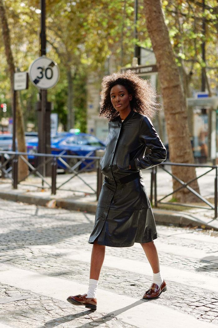 La Petite étoile Veste En Cuir Noir - Volene