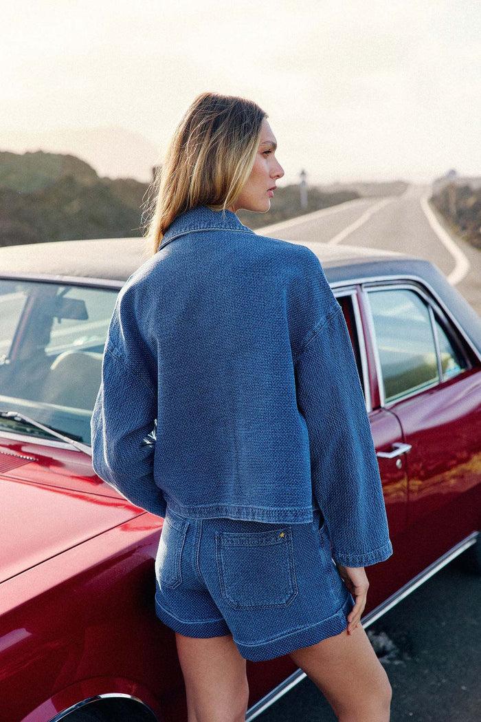 La Petite étoile Veste En Denim Indigo - Virginie