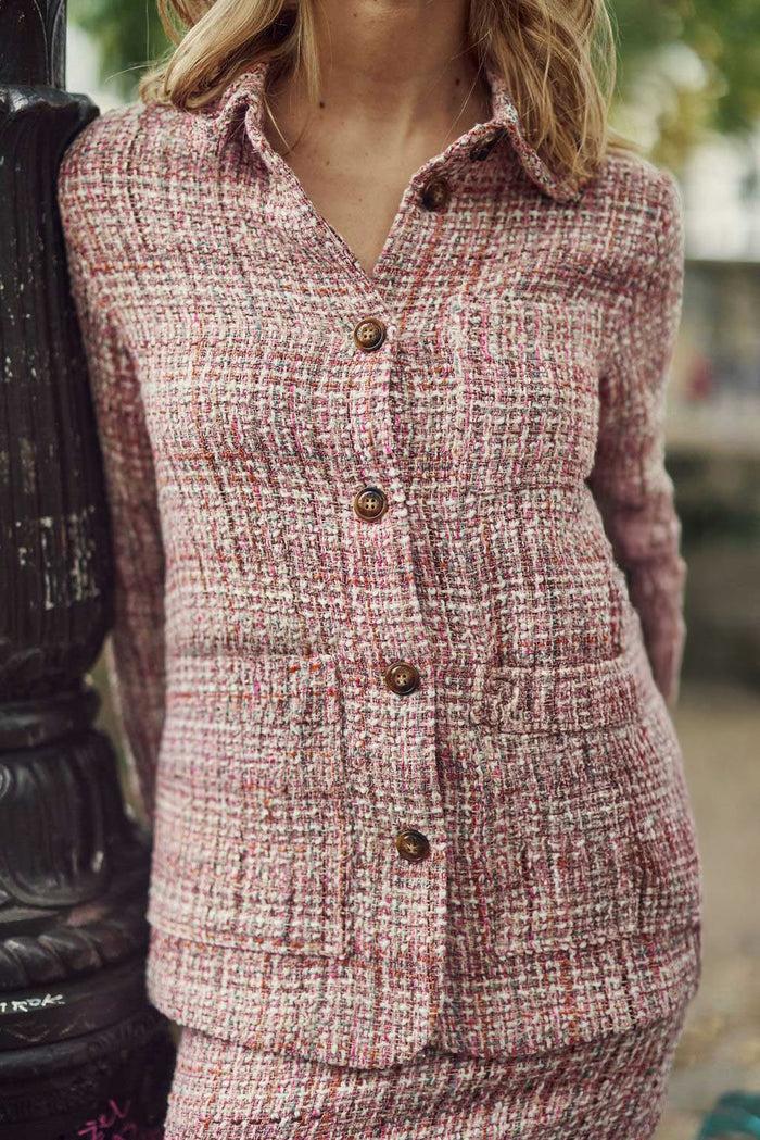 La Petite étoile Veste En Tweed Rose - Fauline