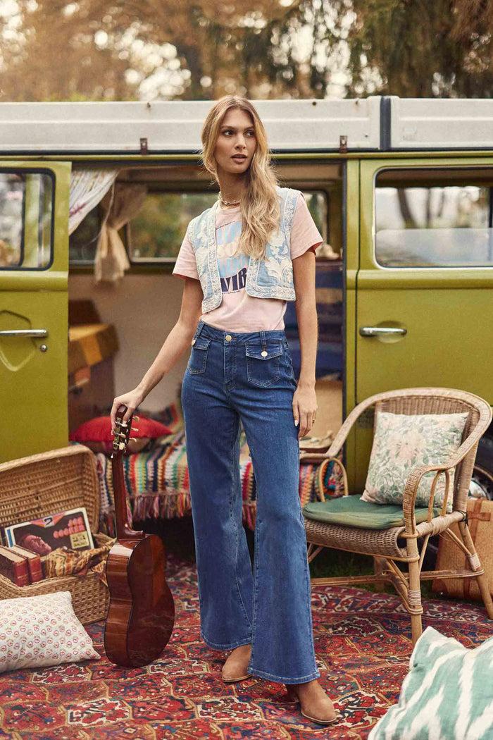 La Petite étoile Veste Sans Manches Bleu - Vania