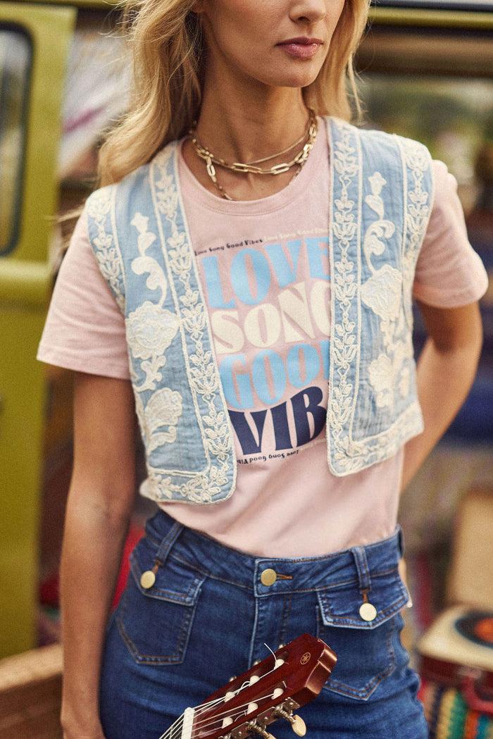 La Petite étoile Veste Sans Manches Bleu - Vania