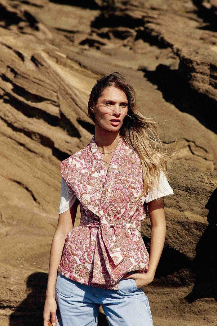 La Petite étoile Veste Sans Manches Floral - Valma