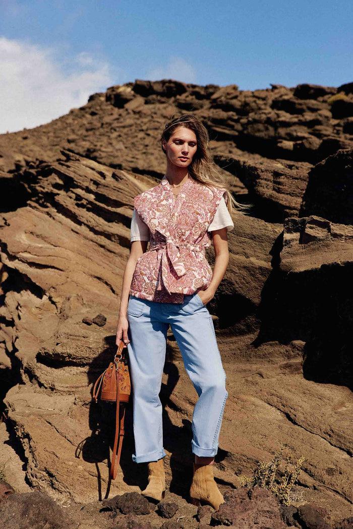 La Petite étoile Veste Sans Manches Floral - Valma