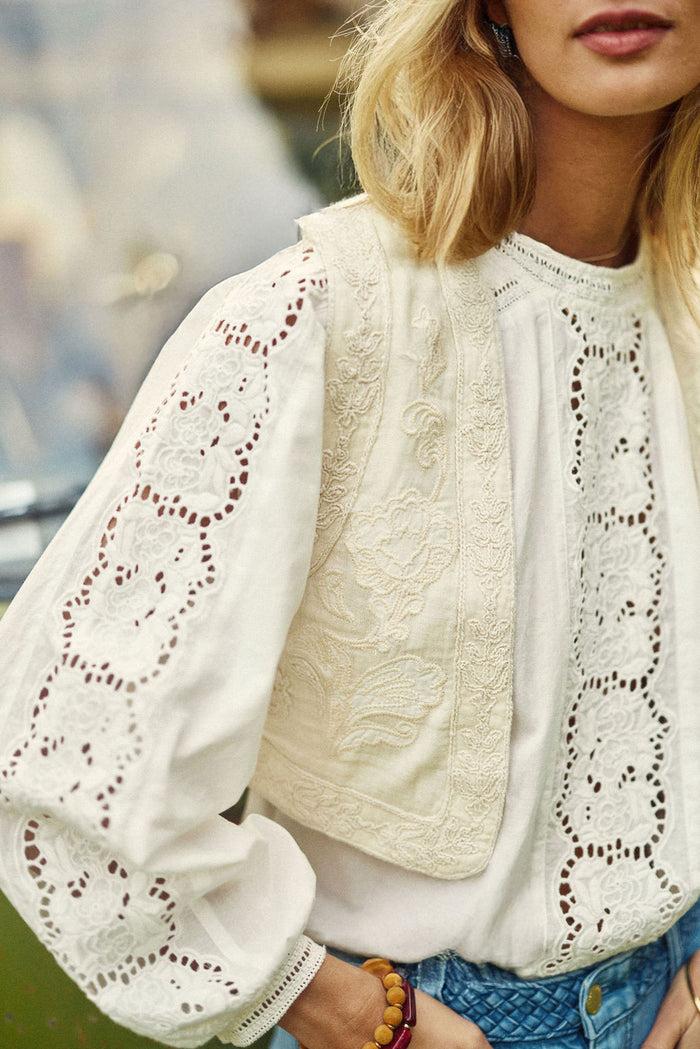 la petite étoile Veste sans manches ivoire - Vania