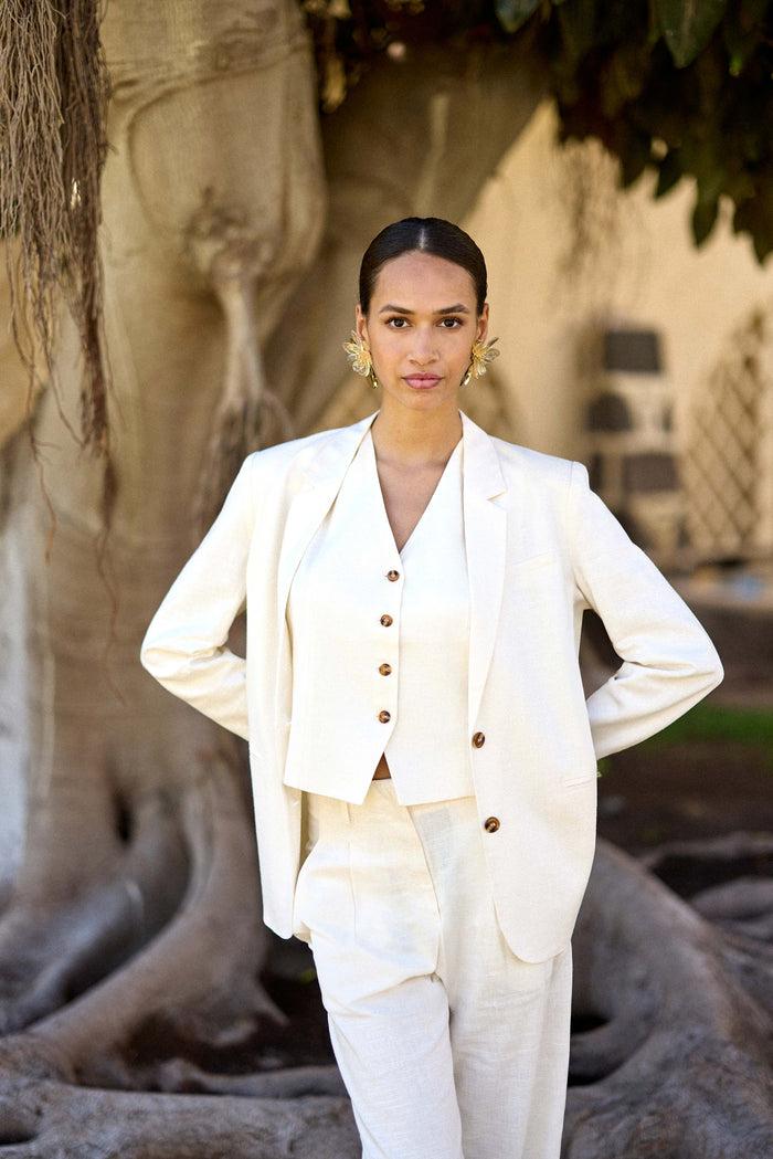 La Petite étoile Veste Sans Manches Ivoire - Volie