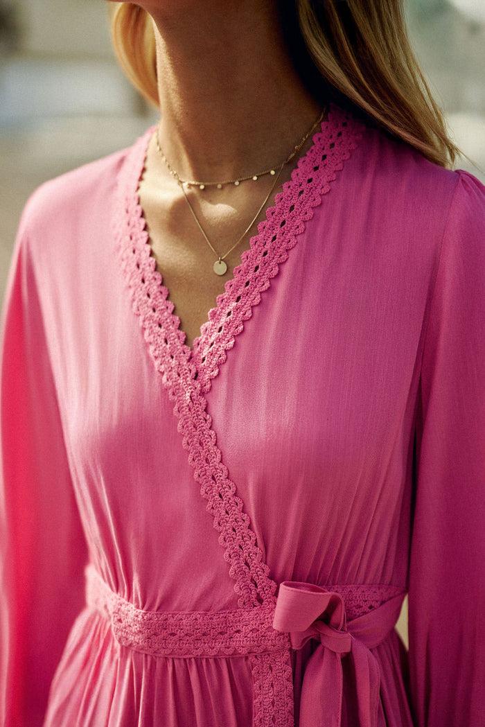 La Petite étoile Robe Courte Portefeuille Rose - River